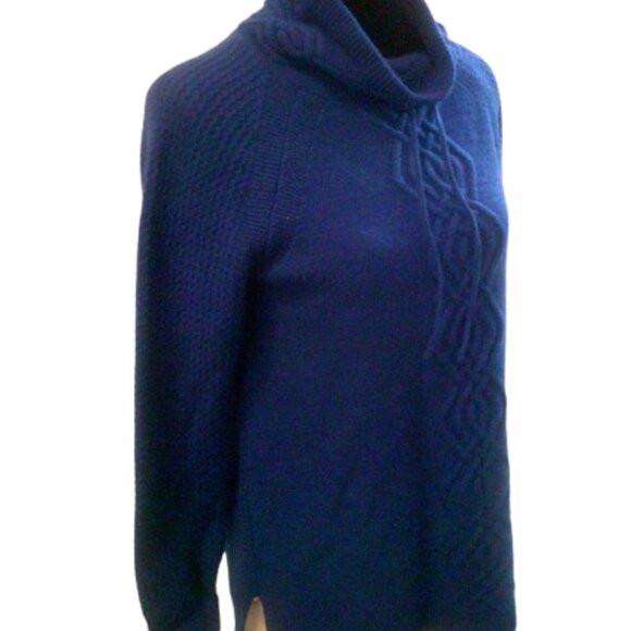 T by Talbots  Royal Blue Sweater Size M Lambswool blend - Picture 8 of 9